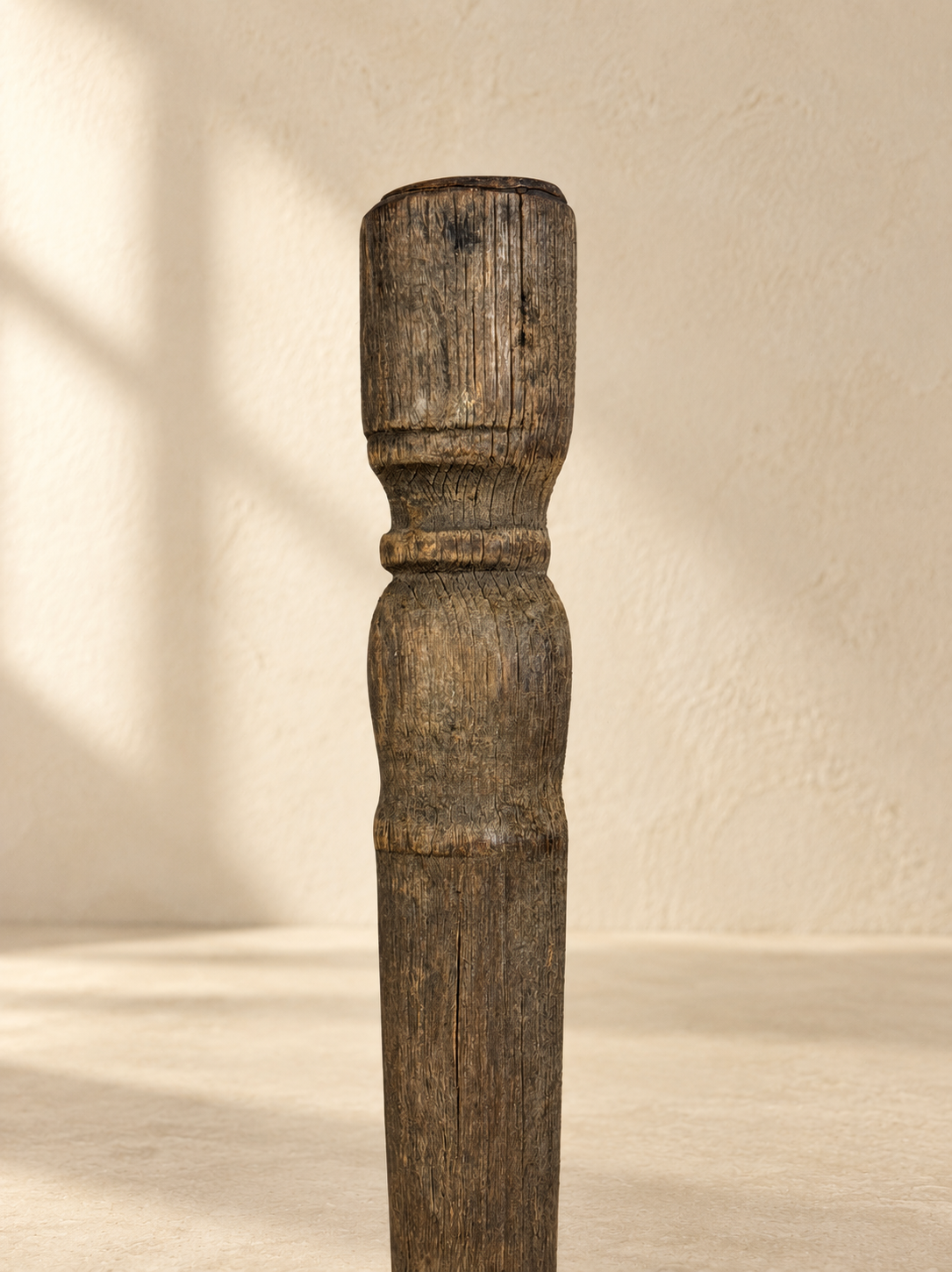 BOUGEOIR INDIEN EN BOIS RÉCUPÉRÉ XIXe S. V-9