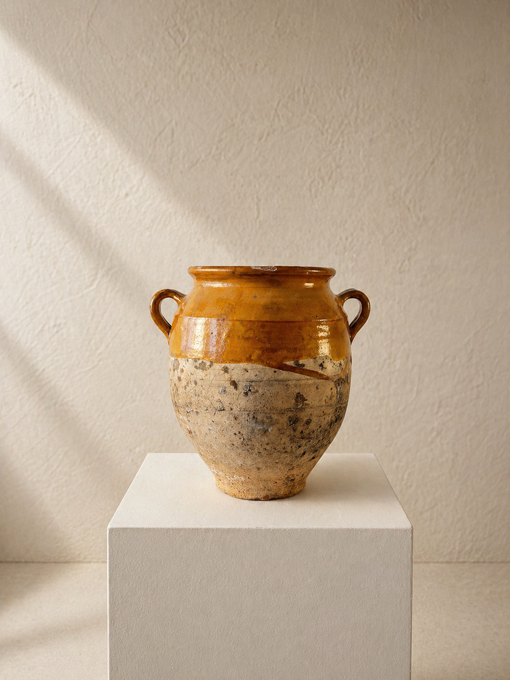 VASIJA FRANCESA PARA CONFIT EN TERRACOTA ESMALTADA S.XIX