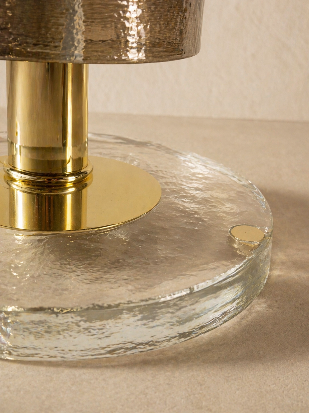LÁMPARA DE SOBREMESA ITALIANA DE CRISTAL DE MURANO