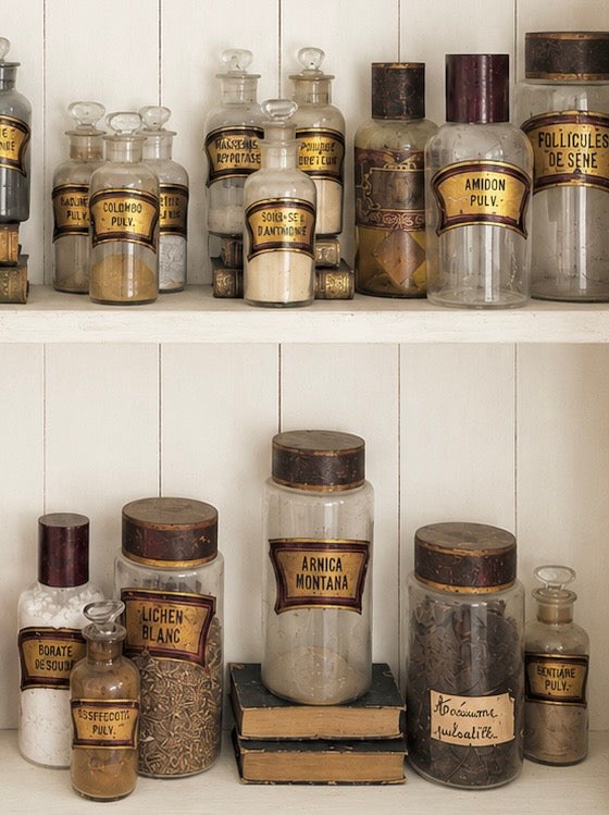 COLLECTION OF 19TH-CENTURY BLOWN GLASS PHARMACY JARS