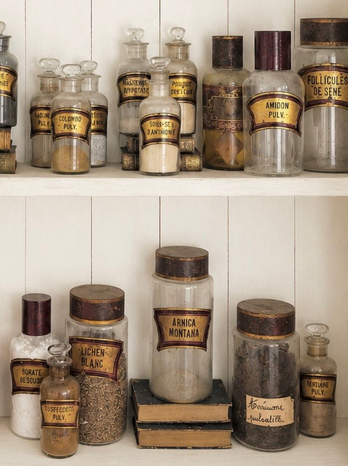 COLLECTION OF 19TH-CENTURY BLOWN GLASS PHARMACY JARS