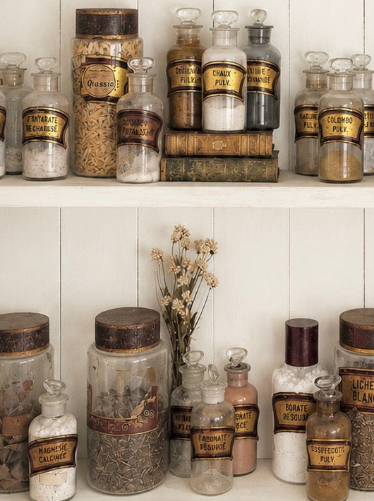 COLLECTION OF 19TH-CENTURY BLOWN GLASS PHARMACY JARS