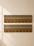 PAIRE DE PANNEAUX DE THÉÂTRE PEINTS À LA MAIN SUR TOILE XIXe SIÈCLE