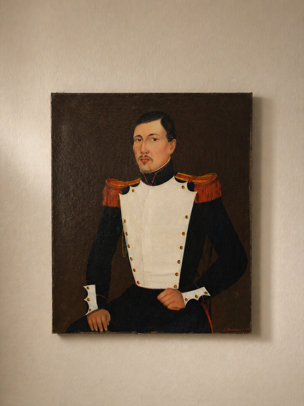 PORTRAIT OF AN OFFICER, OIL ON CANVAS, 1832