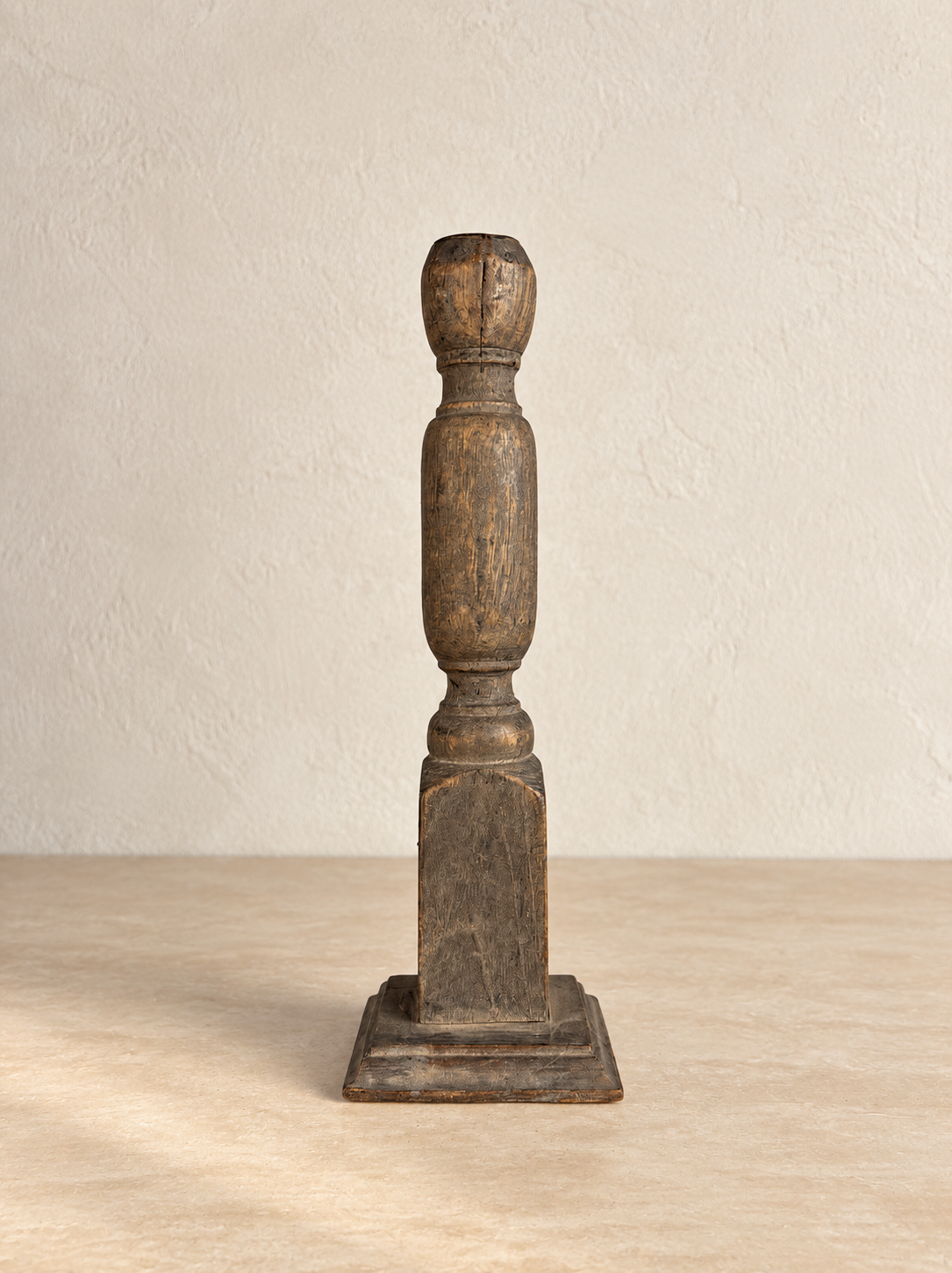 BOUGEOIR INDIEN EN BOIS DE RÉCUPÉRATION XIXE S. V-10