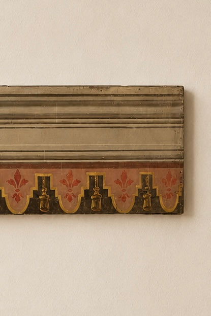 PAIRE DE PANNEAUX DE THÉÂTRE PEINTS À LA MAIN SUR TOILE XIXe SIÈCLE