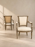 PAIRE DE FAUTEUILS DE STYLE DIRECTOIRE BELGES, XVIIIe SIÈCLE