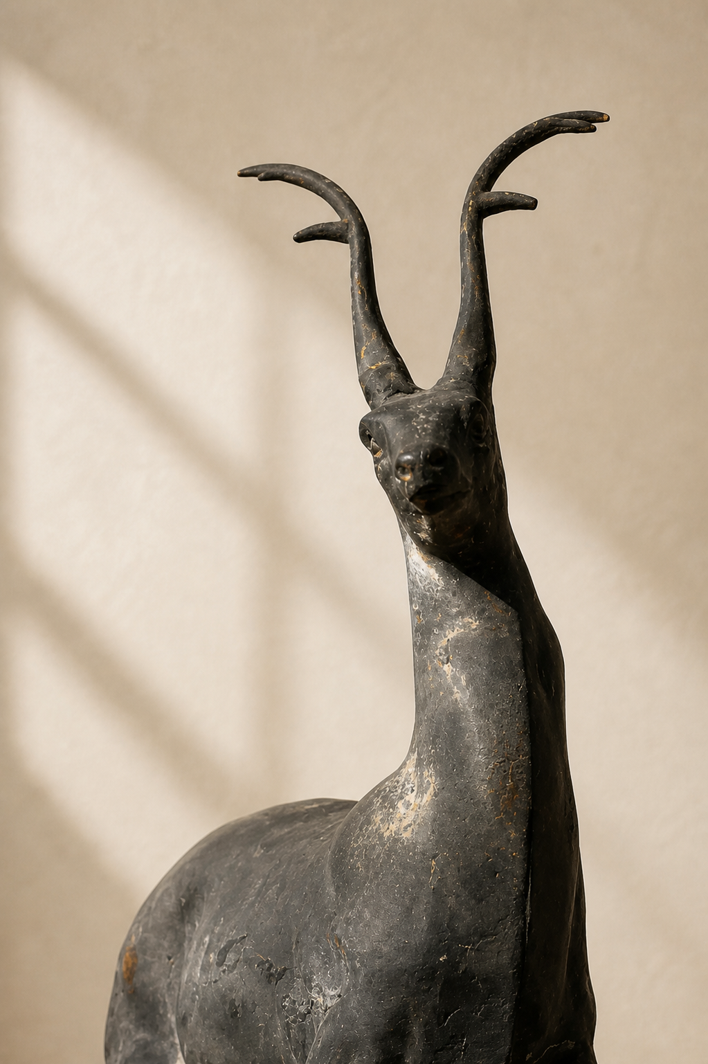 PAREJA DE CIERVOS ORNAMENTALES EN HIERRO FUNDIDO