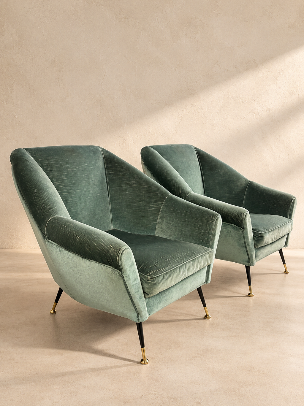 PAREJA DE BUTACAS ITALIANAS MID-CENTURY, AÑOS 50
