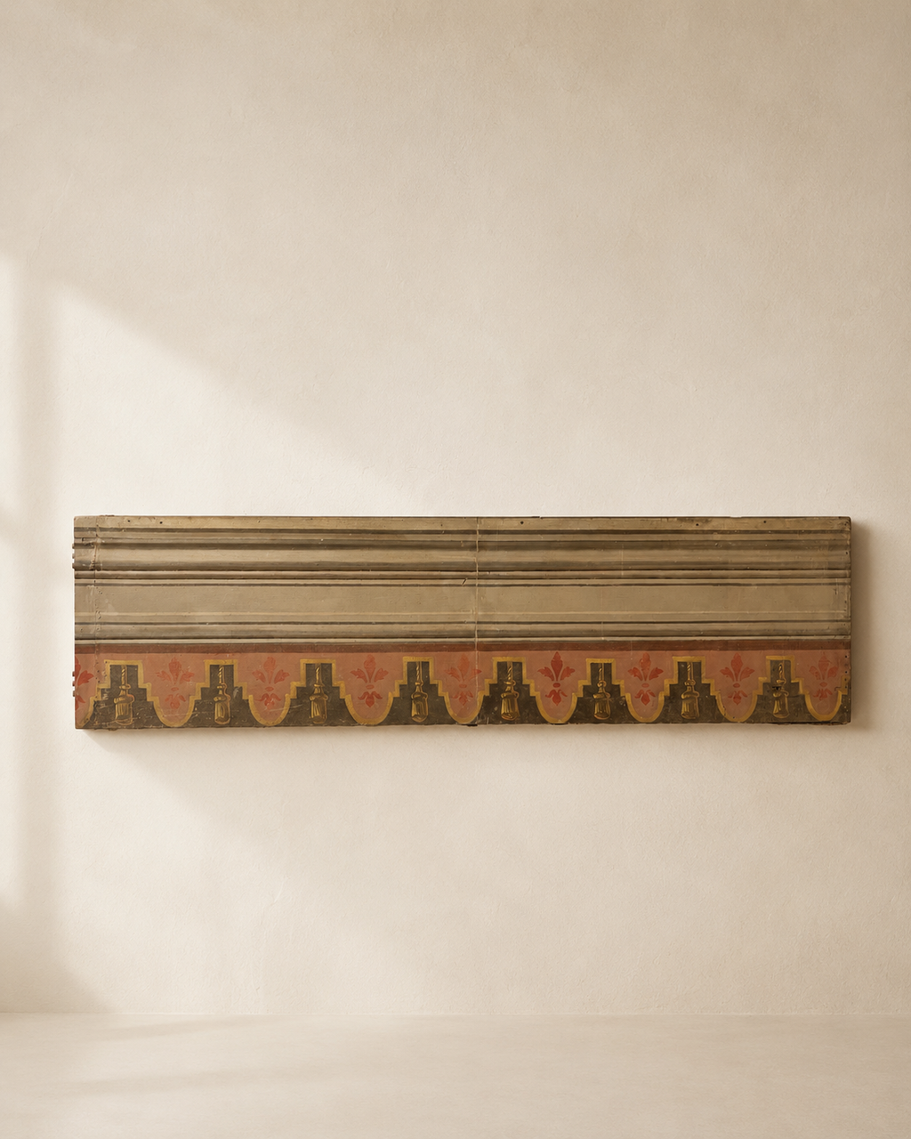 PAIRE DE PANNEAUX DE THÉÂTRE PEINTS À LA MAIN SUR TOILE XIXe SIÈCLE