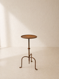 MESA MARTINI ARTESANAL DE HIERRO FORJADO CON PÁTINA