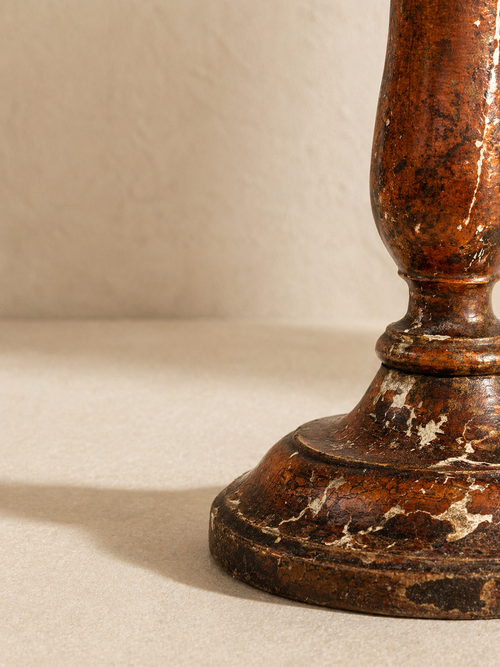 ITALIAN CANDLESTICKS IN REDDISH TONES 18TH CENTURY