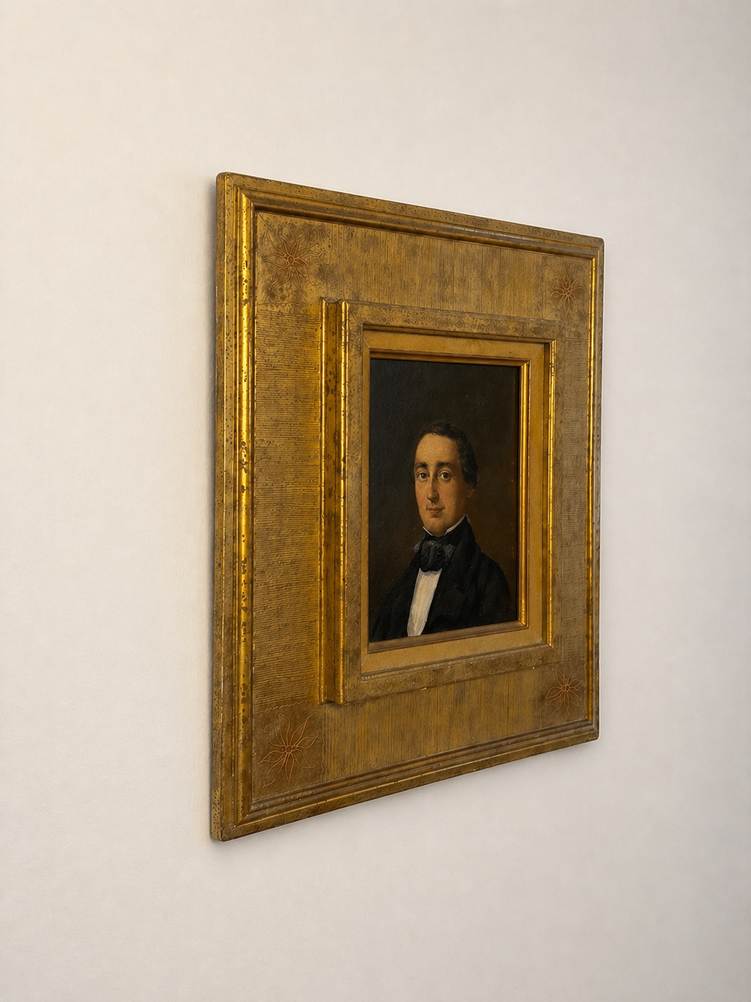PORTRAIT OF A FRENCH GENTLEMAN, OIL ON CANVAS 19TH CENTURY