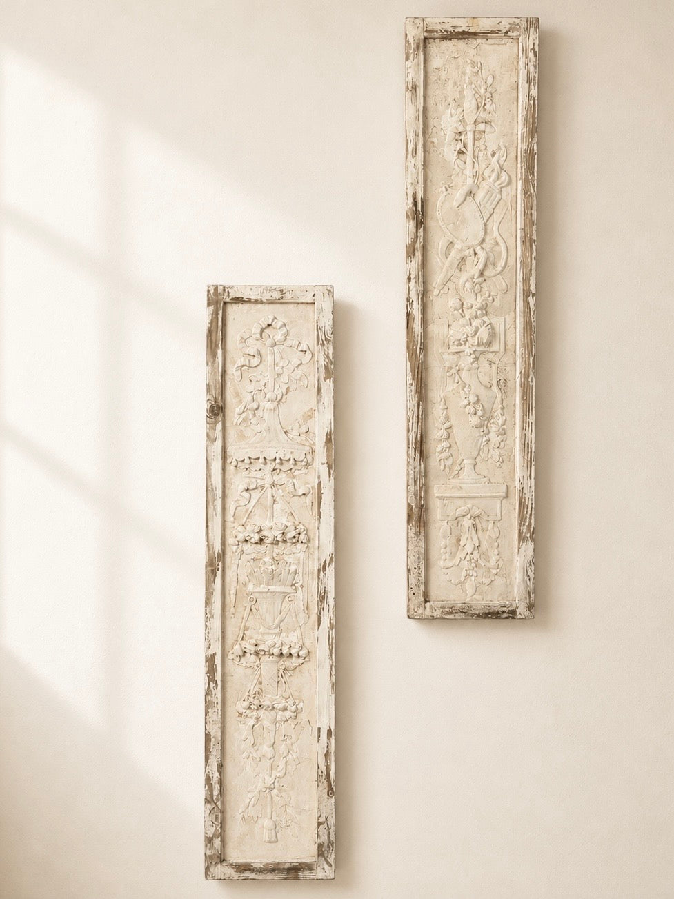 PLASTER PANEL WITH NEOCLASSICAL MOTIFS, VERTICAL, FRANCE C.1900