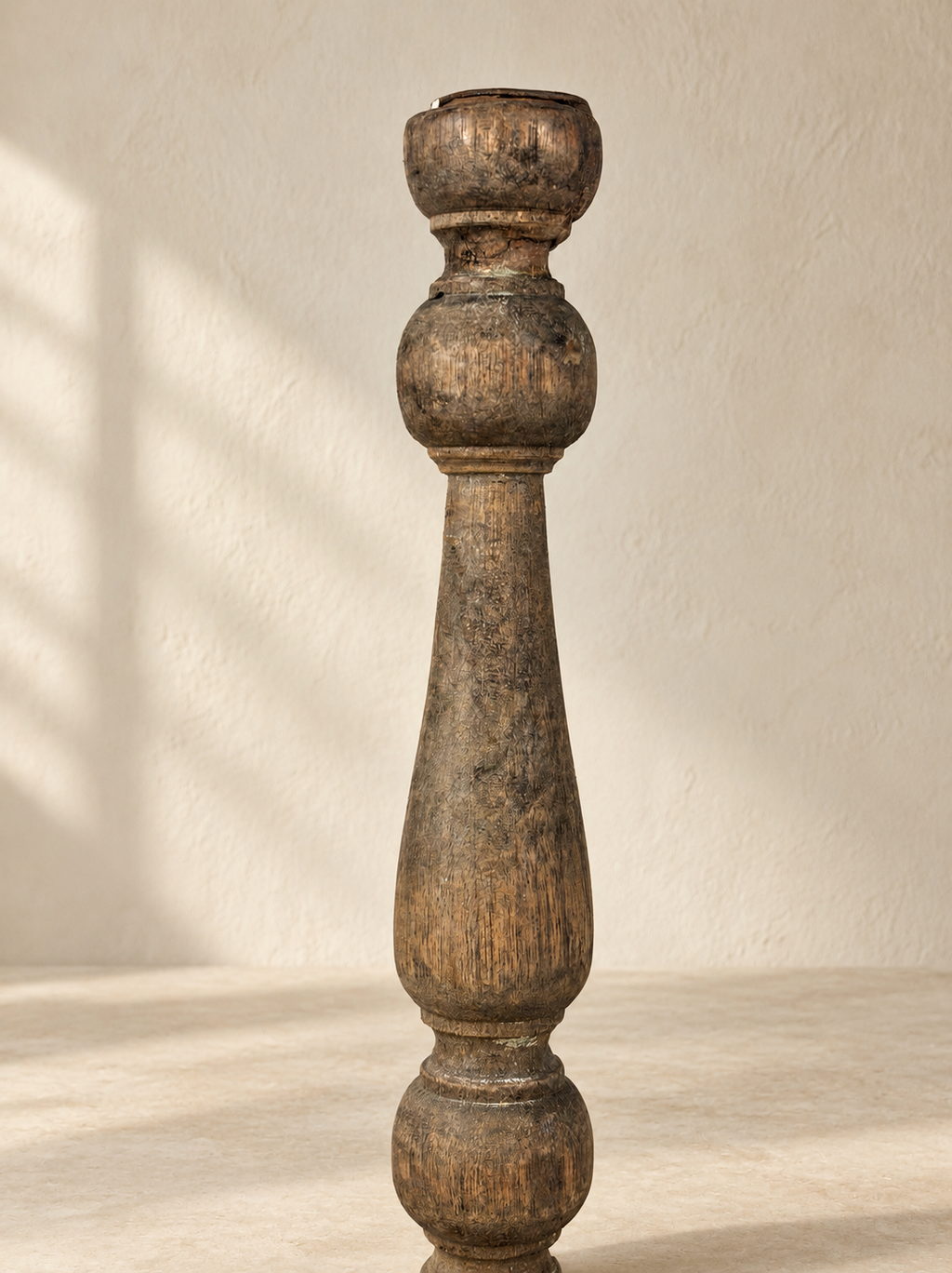 BOUGEOIR INDIEN EN BOIS RÉCUPÉRÉ XIXE S. V-4