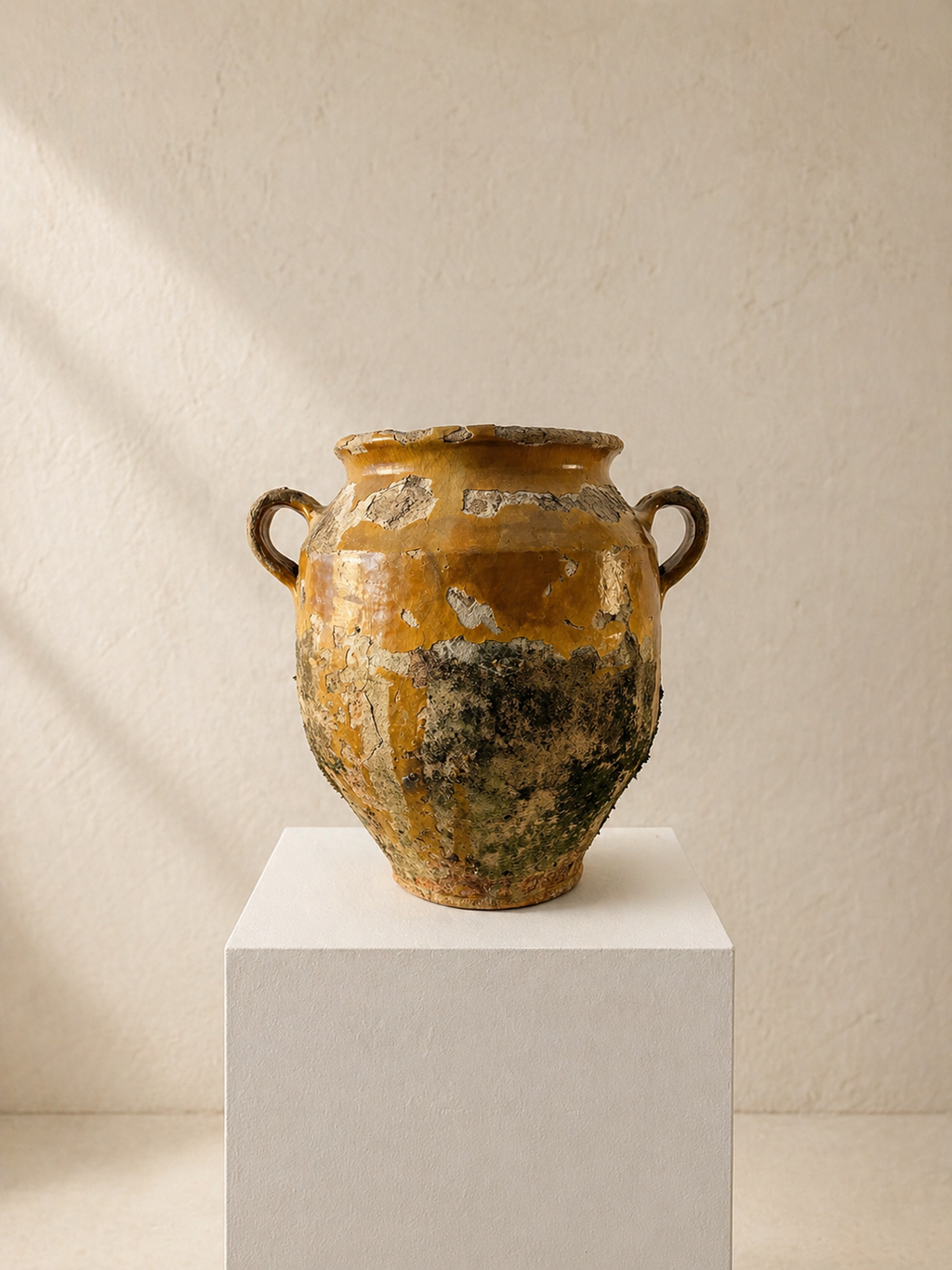 VASIJA FRANCESA PARA CONFIT EN TERRACOTA ESMALTADA S.XIX