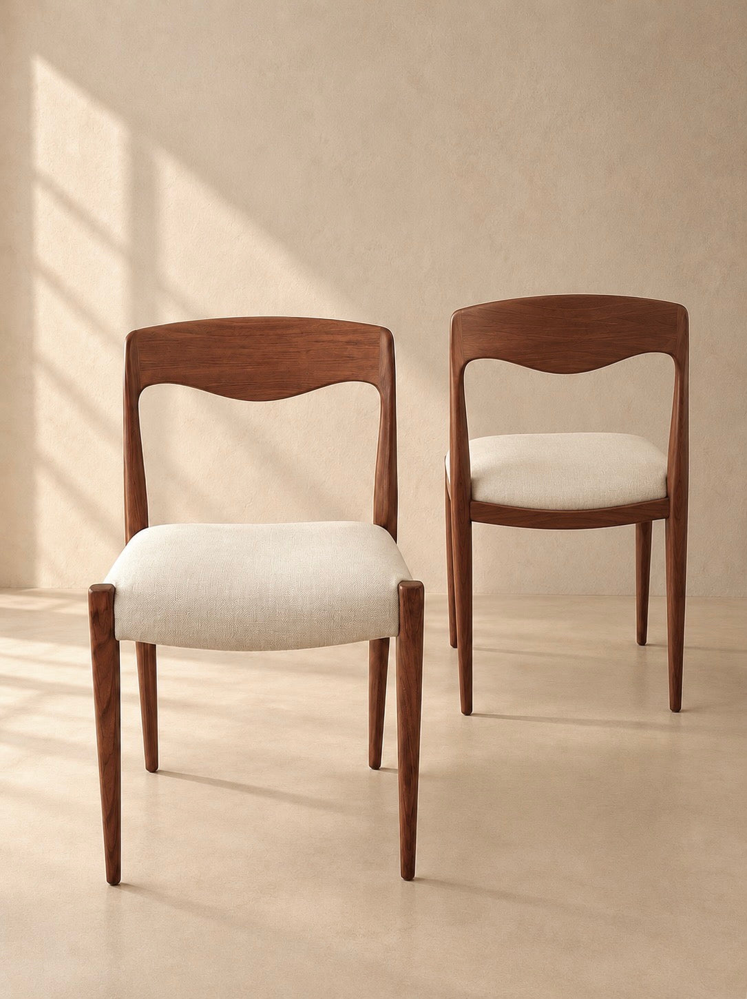 LOT DE 6 CHAISES EN TECK STYLE NIELS OTTO MØLLER, ANNÉES 60