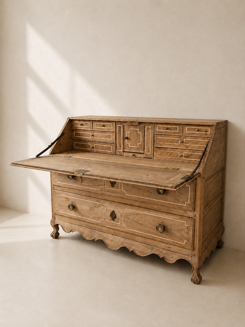 FRENCH BUREAU WITH MARQUETRY 18TH CENTURY