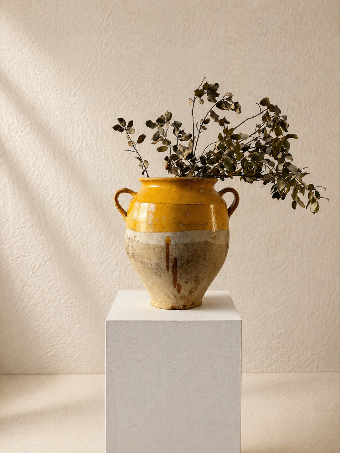 VASIJA FRANCESA PARA CONFIT EN TERRACOTA ESMALTADA S.XIX