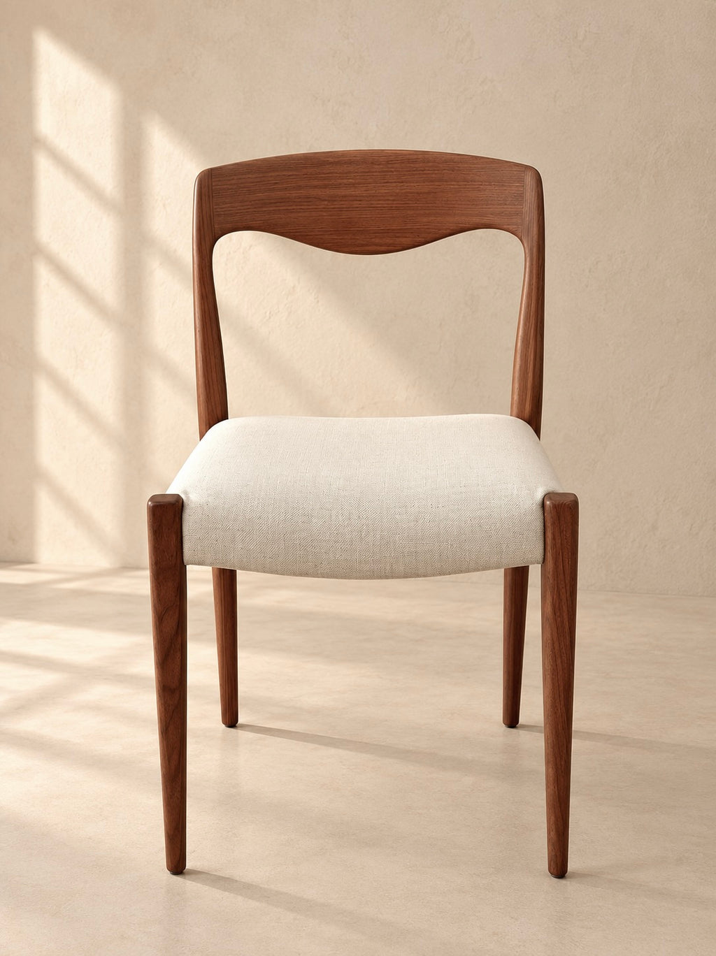 LOT DE 6 CHAISES EN TECK STYLE NIELS OTTO MØLLER, ANNÉES 60