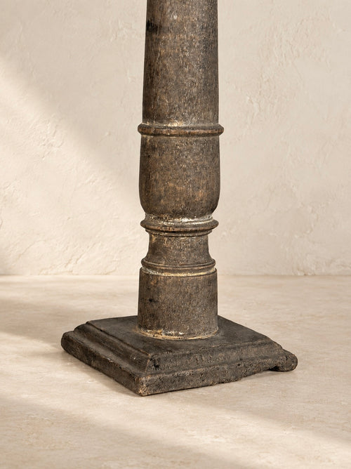 CANDELERO INDIO EN MADERA RECUPERADA S.XIX. V-2