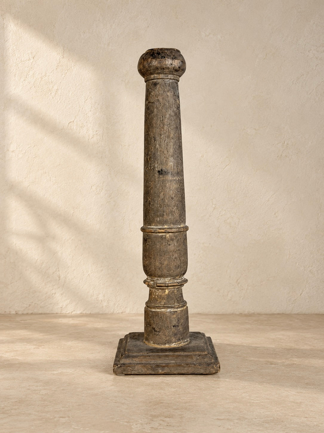 BOUGEOIR INDIEN EN BOIS DE RÉCUPÉRATION XIXE S. V-2