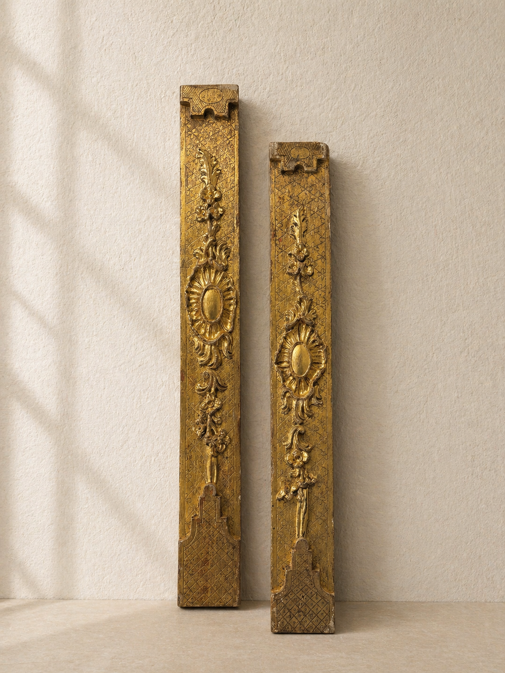 PAIR OF BAROQUE GILTWOOD MOULDINGS 17TH/18TH CENTURY