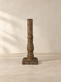 CANDELERO INDIO EN MADERA RECUPERADA S.XIX. V-3
