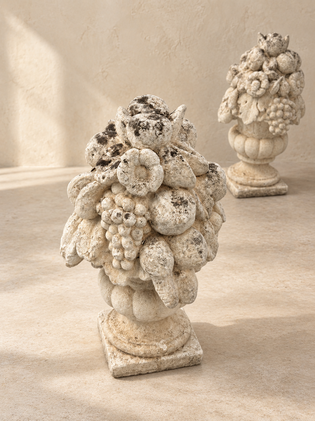PAIR OF ORNAMENTAL FRENCH FRUIT BOWLS. 20TH CENTURY