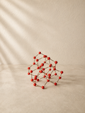 RED AND WHITE MOLECULAR STRUCTURE MODEL 1950s