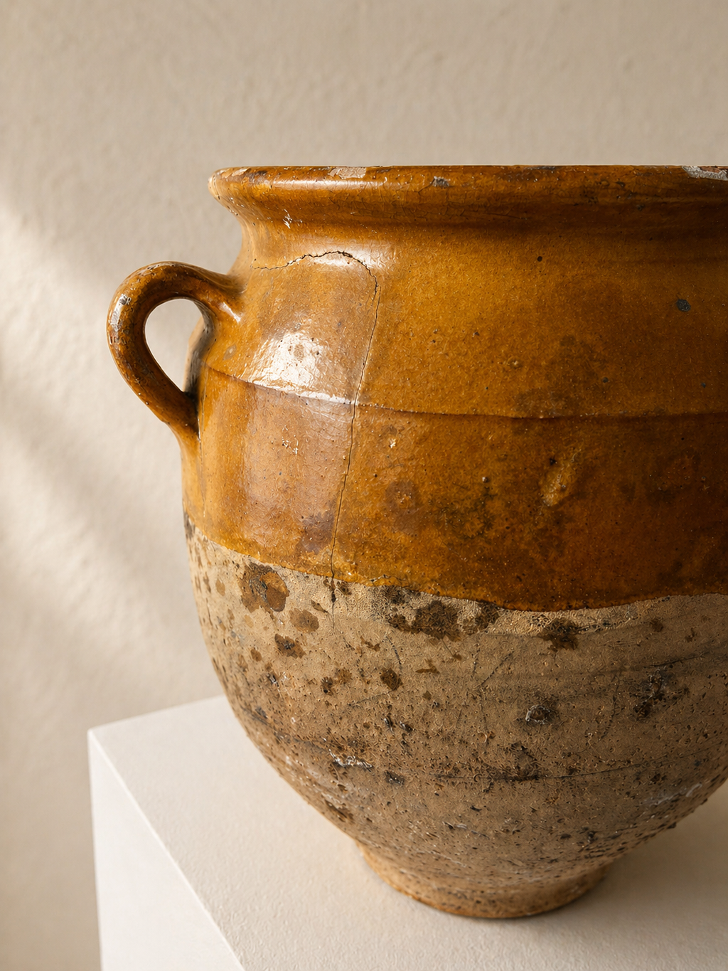 VASIJA FRANCESA PARA CONFIT EN TERRACOTA ESMALTADA S.XIX