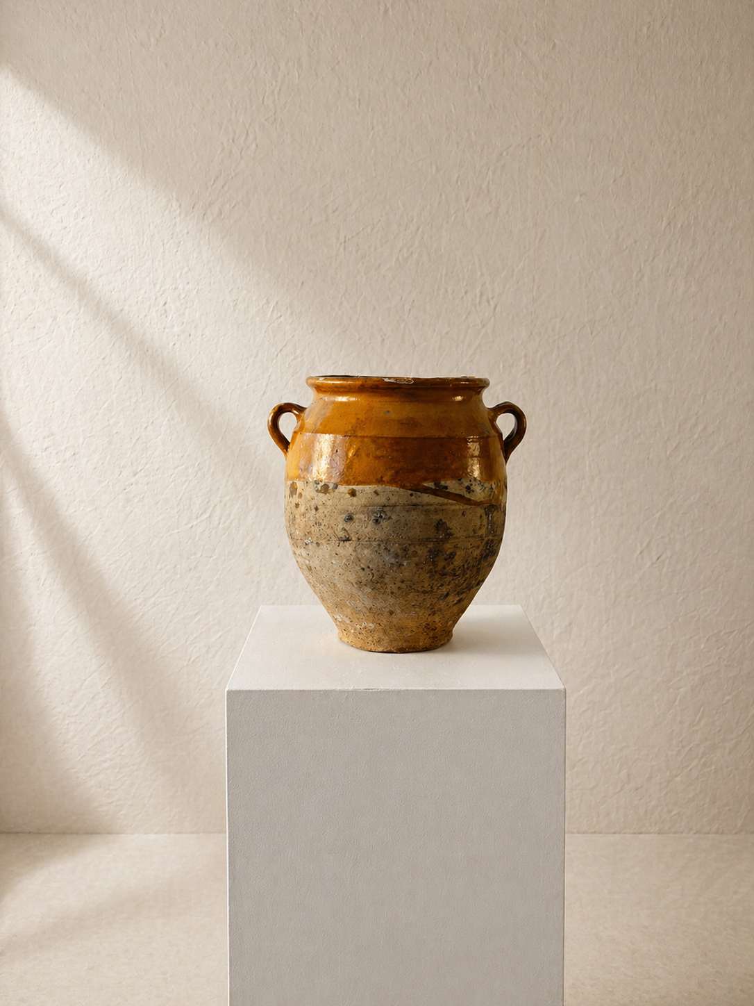 VASIJA FRANCESA PARA CONFIT EN TERRACOTA ESMALTADA S.XIX