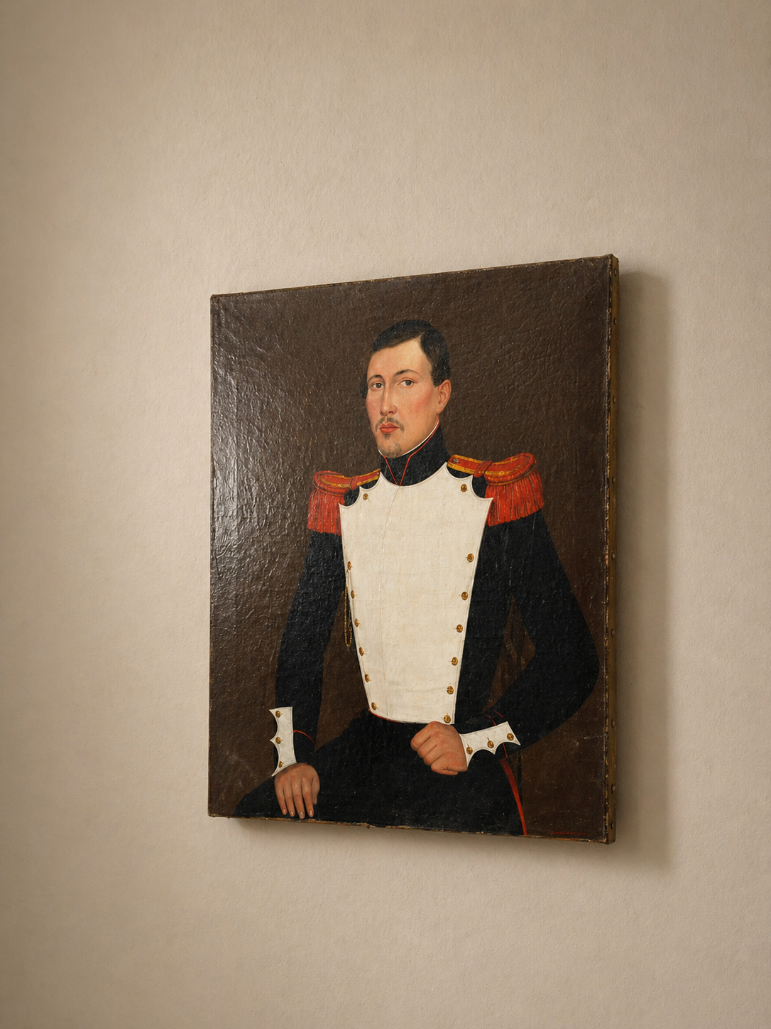 PORTRAIT OF AN OFFICER, OIL ON CANVAS, 1832