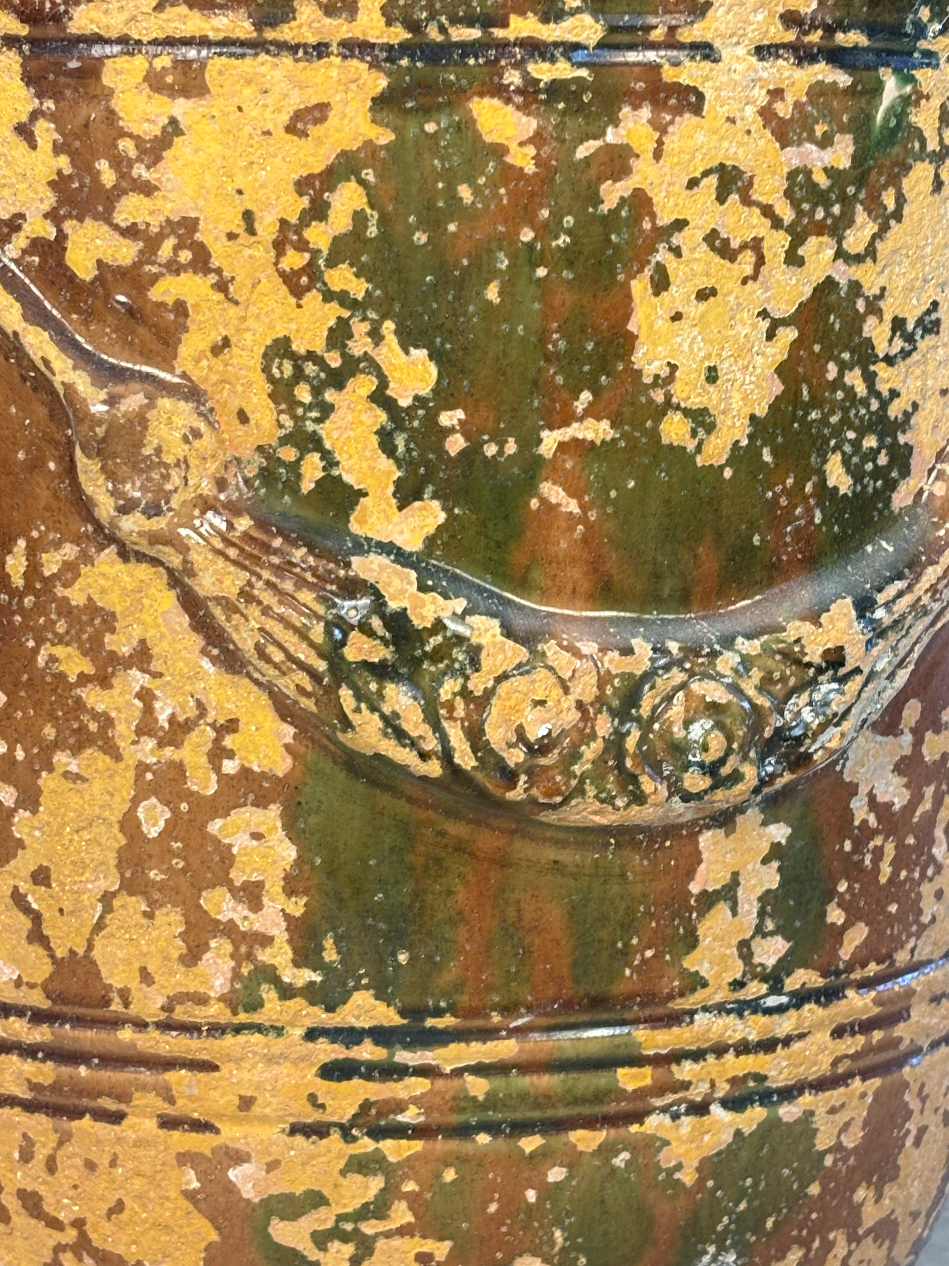 MACETERO PROVENZAL EN TERRACOTA DE ANDUZE ESMALTADA