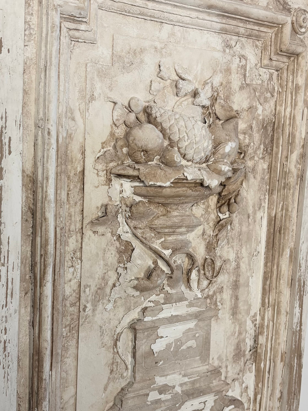PLASTER PANEL WITH NEOCLASSICAL MOTIFS L, FRANCE C.1900