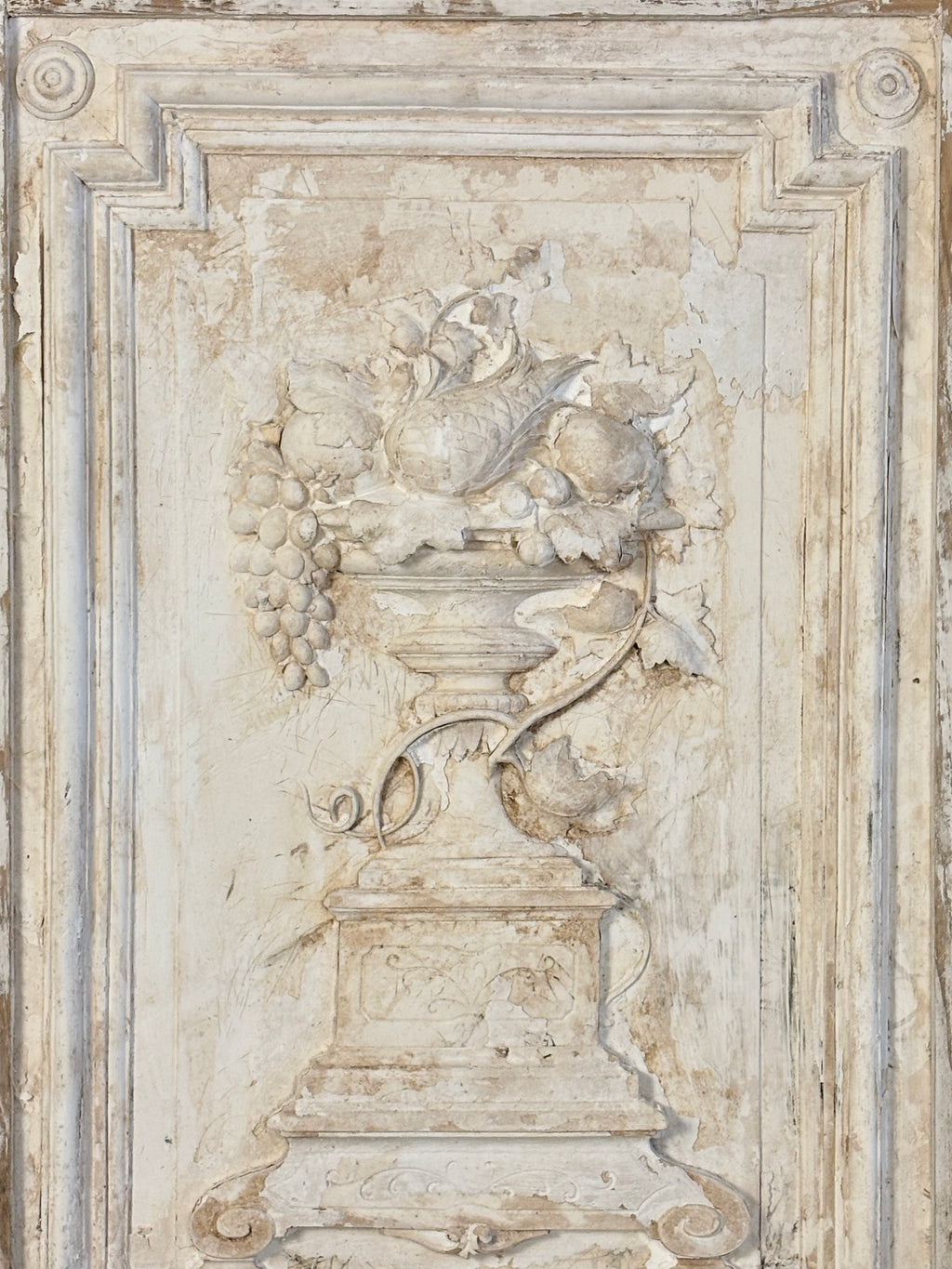 PLASTER PANEL WITH NEOCLASSICAL MOTIFS L, FRANCE C.1900