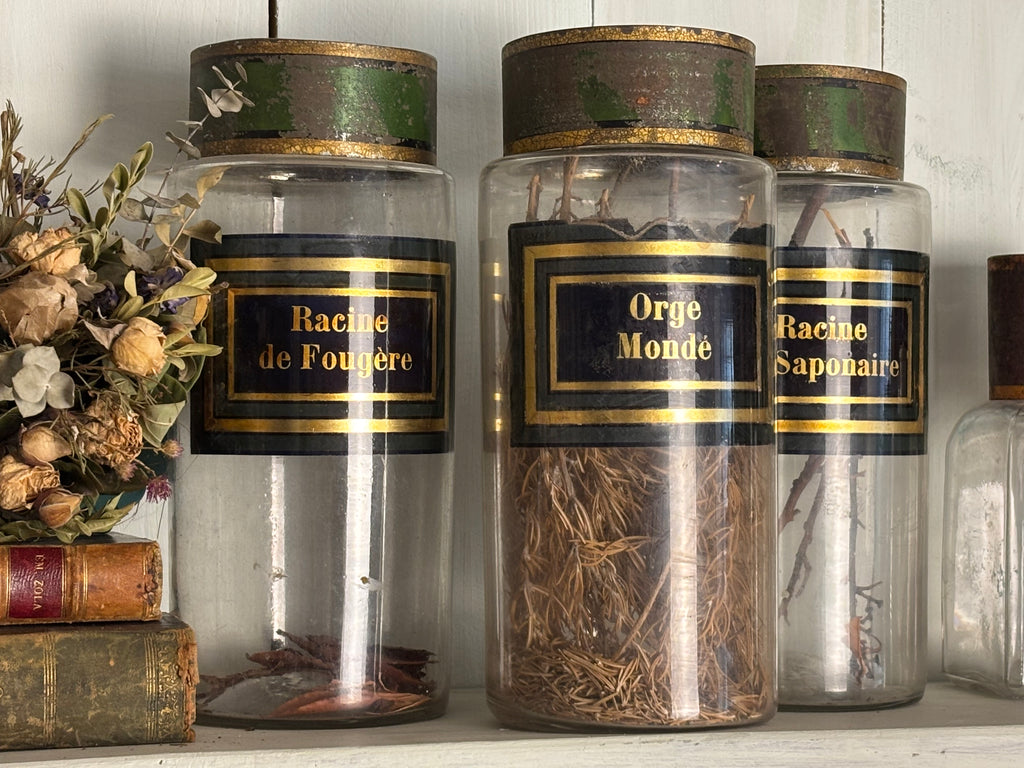 COLLECTION OF 19TH-CENTURY BLOWN GLASS PHARMACY JARS