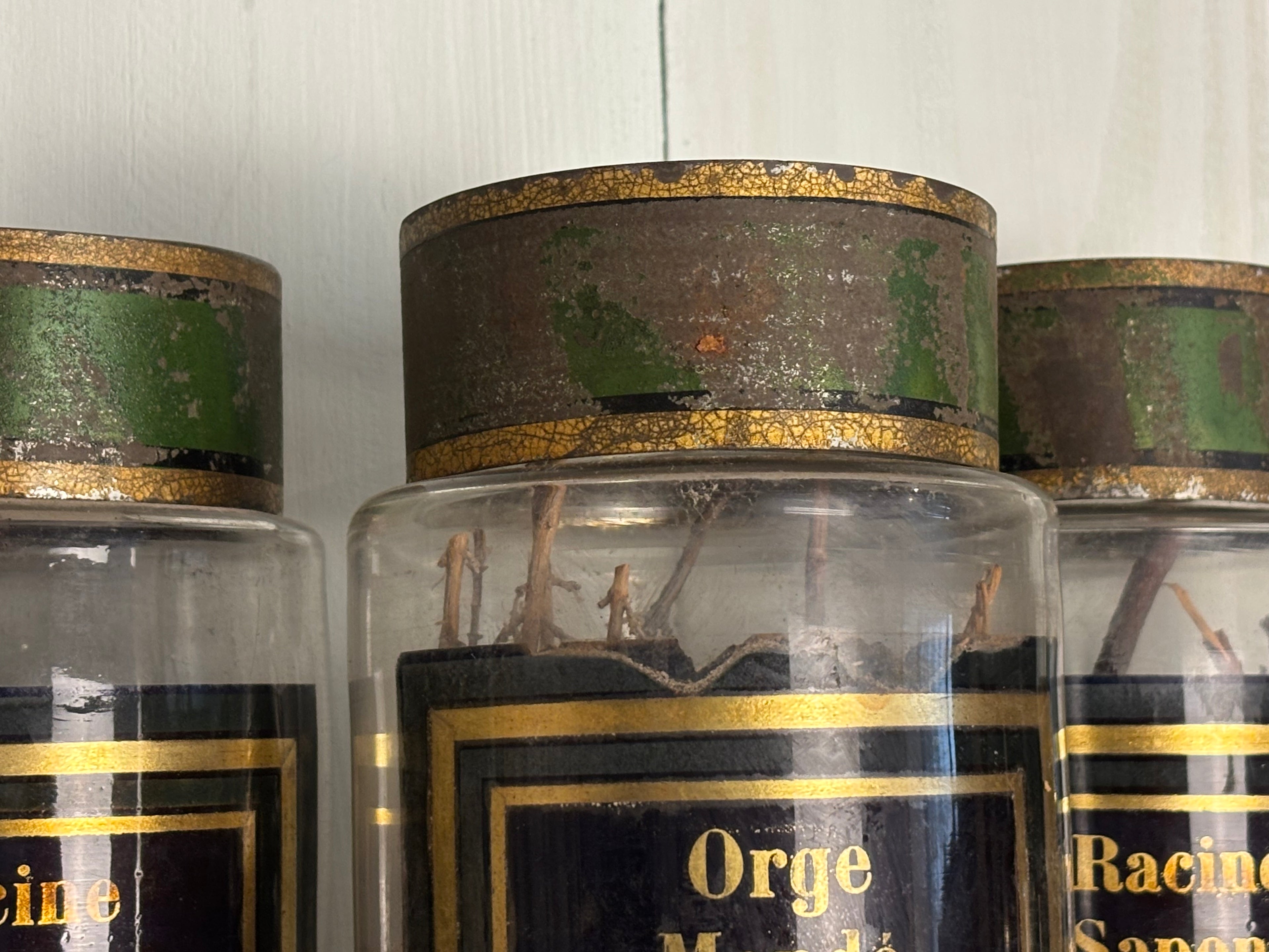 COLLECTION OF 19TH-CENTURY BLOWN GLASS PHARMACY JARS