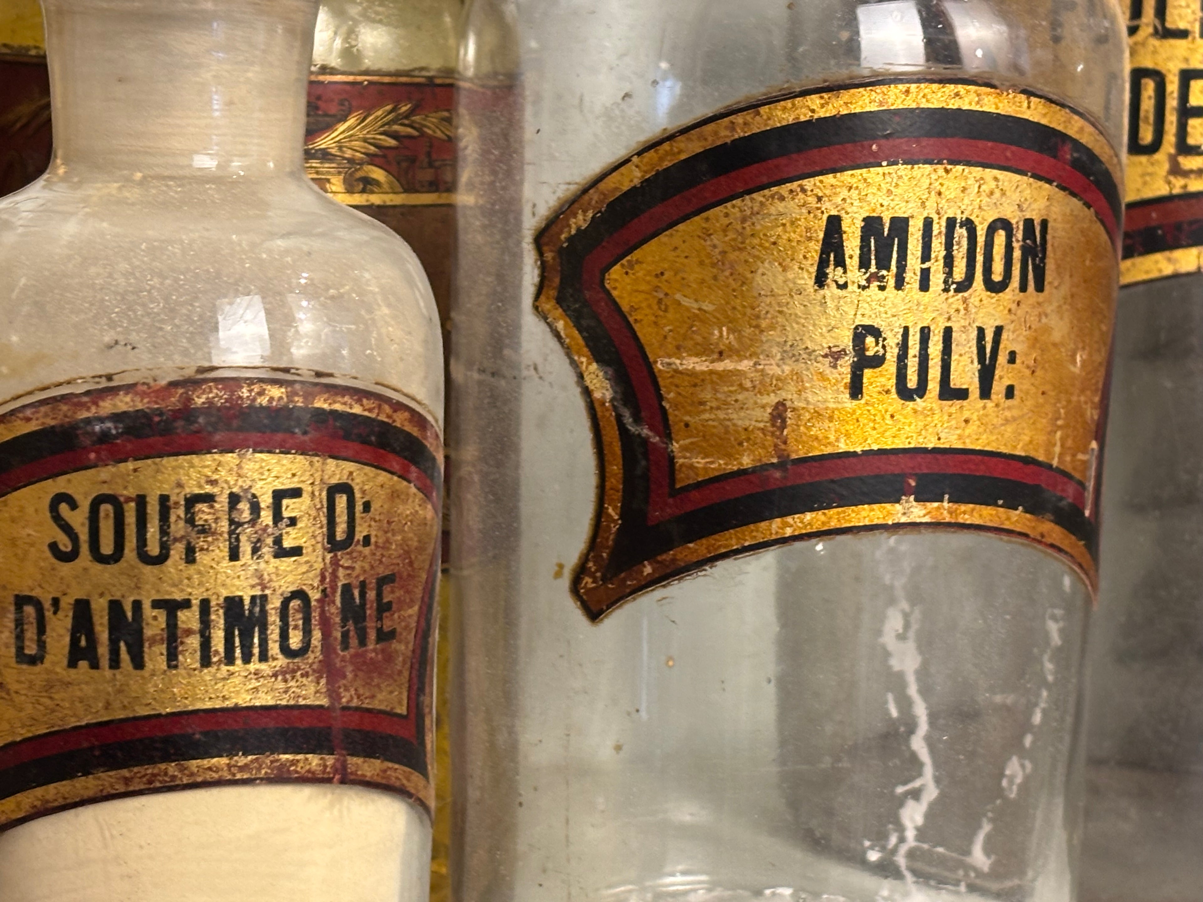 COLLECTION OF 19TH-CENTURY BLOWN GLASS PHARMACY JARS
