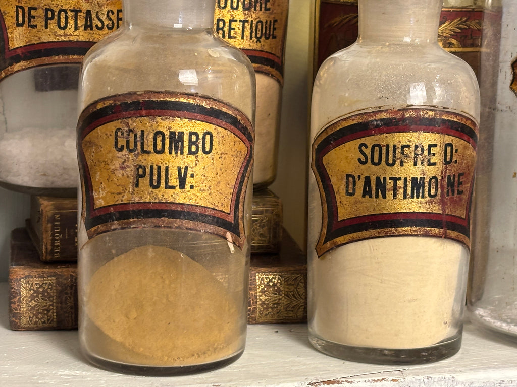 COLLECTION OF 19TH-CENTURY BLOWN GLASS PHARMACY JARS