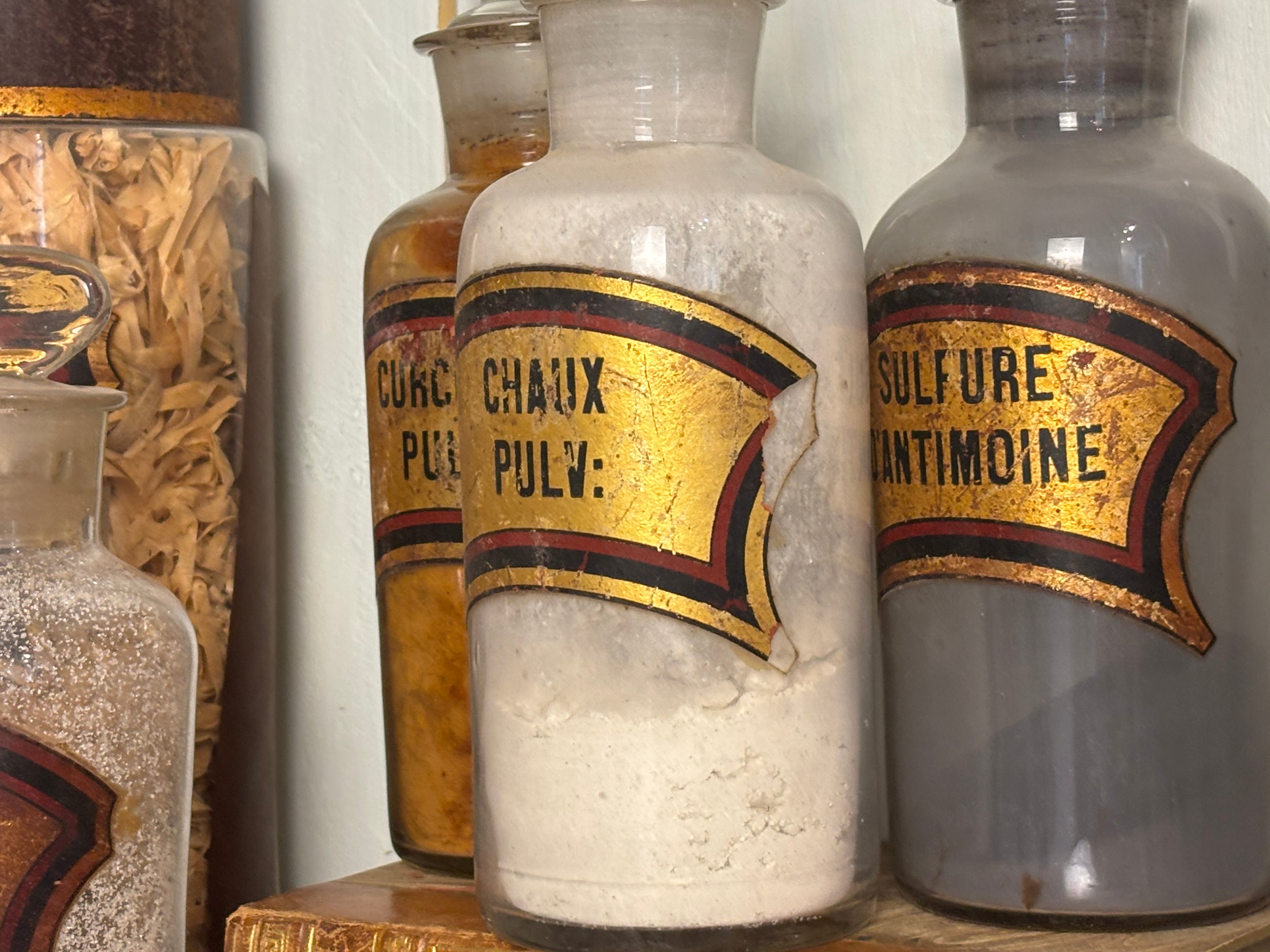 COLLECTION OF 19TH-CENTURY BLOWN GLASS PHARMACY JARS