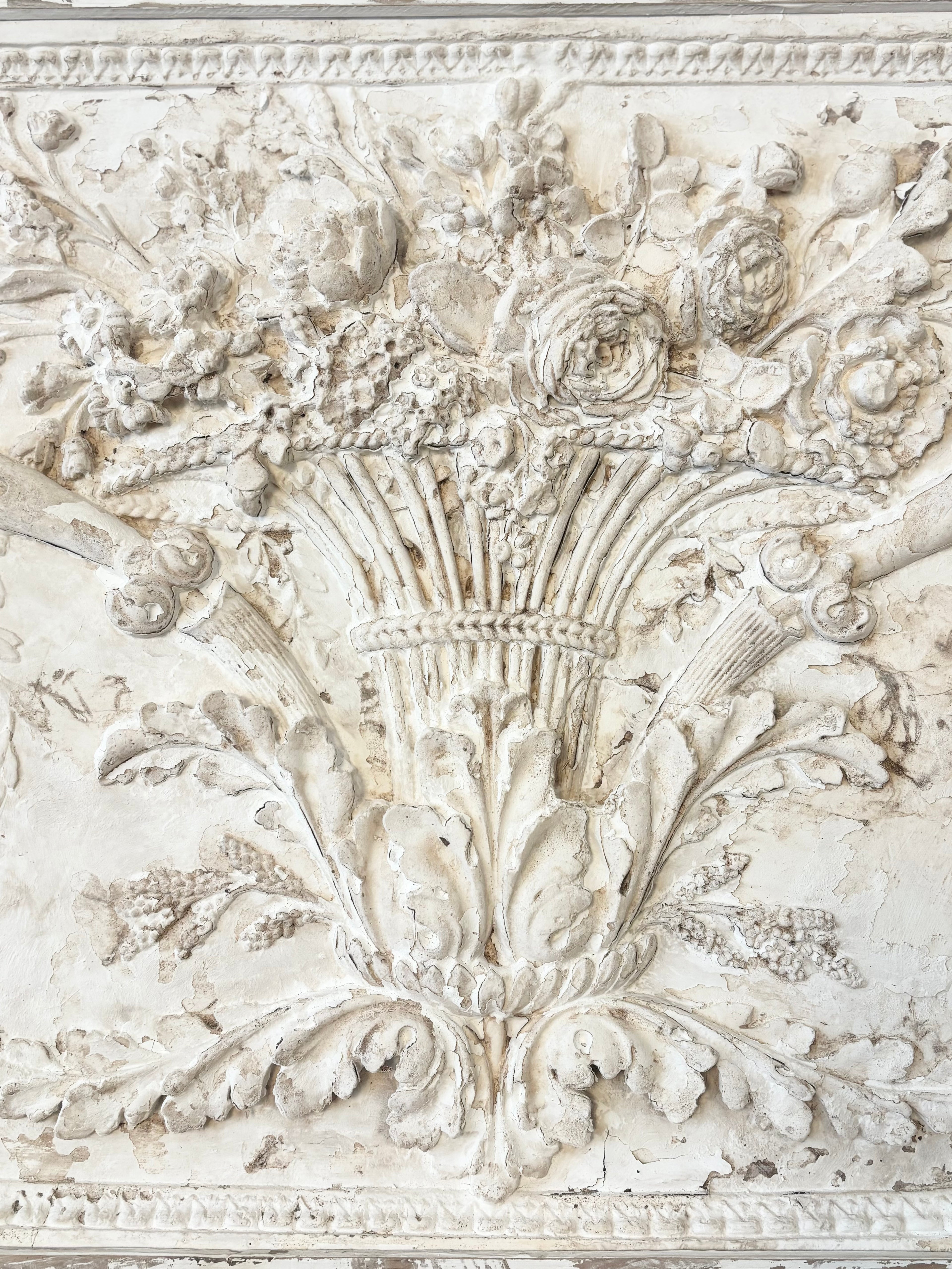 PLASTER PANEL WITH NEOCLASSICAL MOTIFS XL, FRANCE C.1900