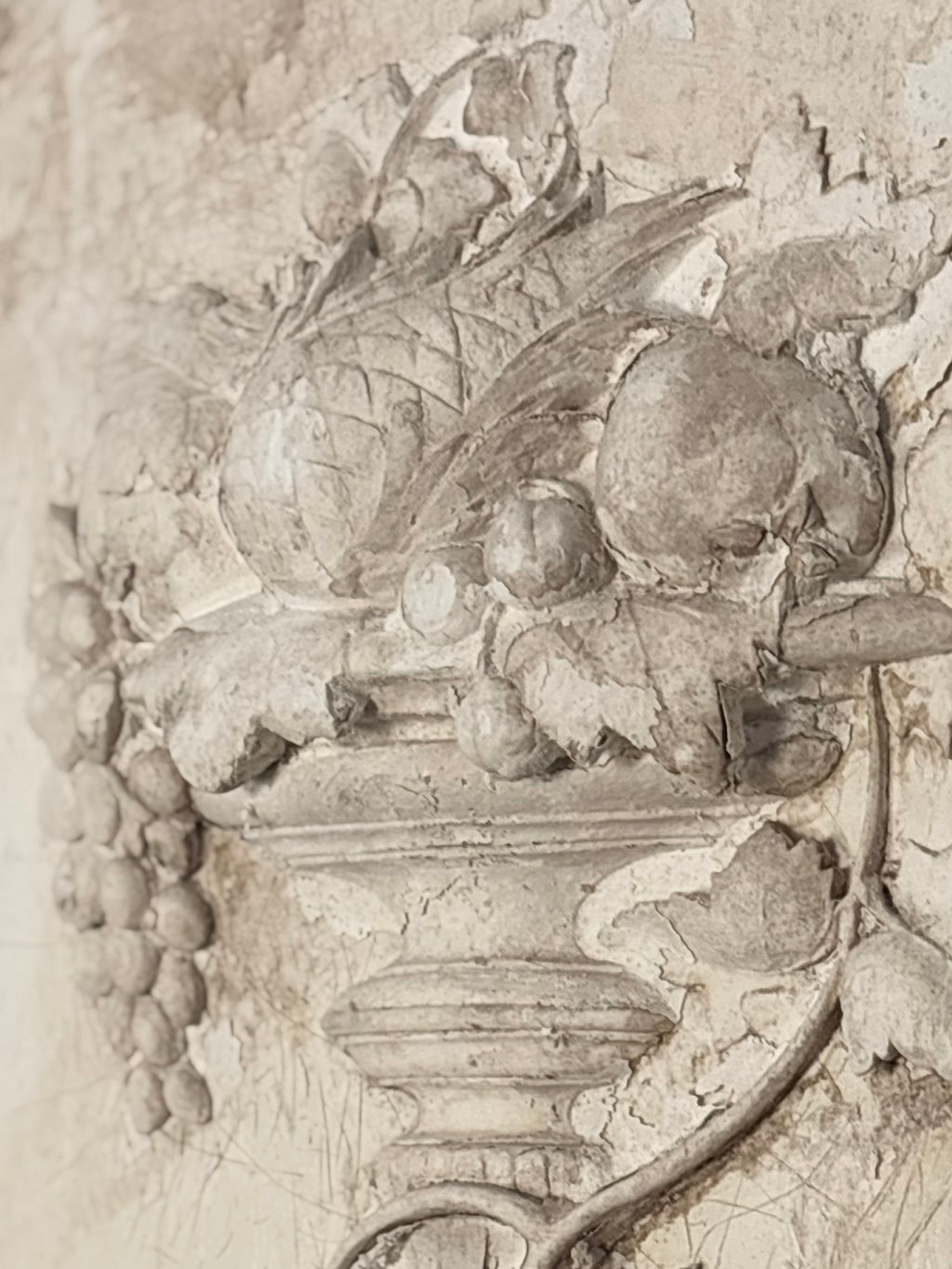 PLASTER PANEL WITH NEOCLASSICAL MOTIFS L, FRANCE C.1900