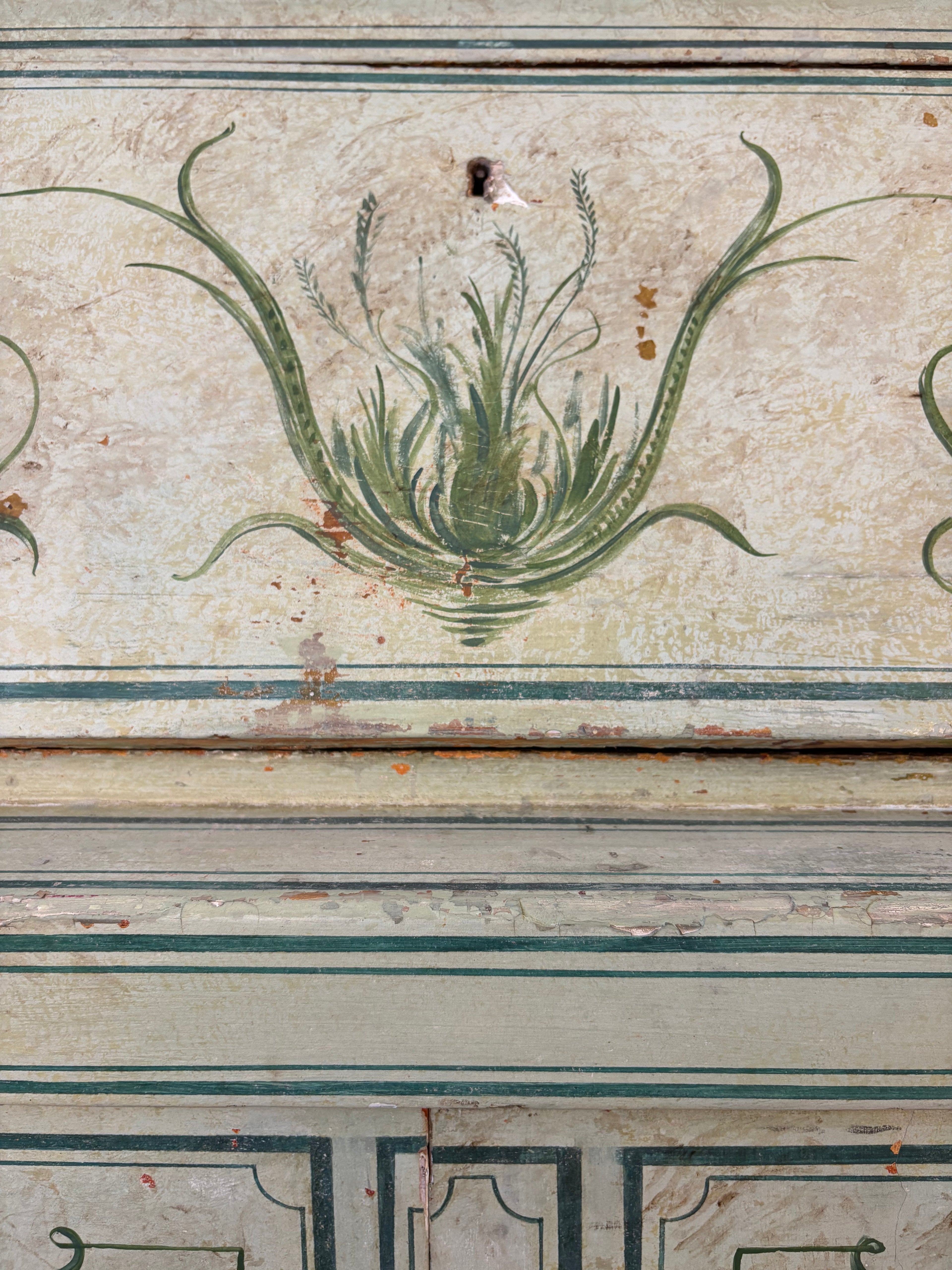 BUREAU FLORENTINO PINTADO A MANO S.XVIII