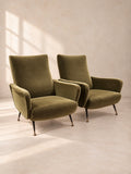 PAIRE DE FAUTEUILS ITALIANIENS RECLINABLES, ANNÉES 50