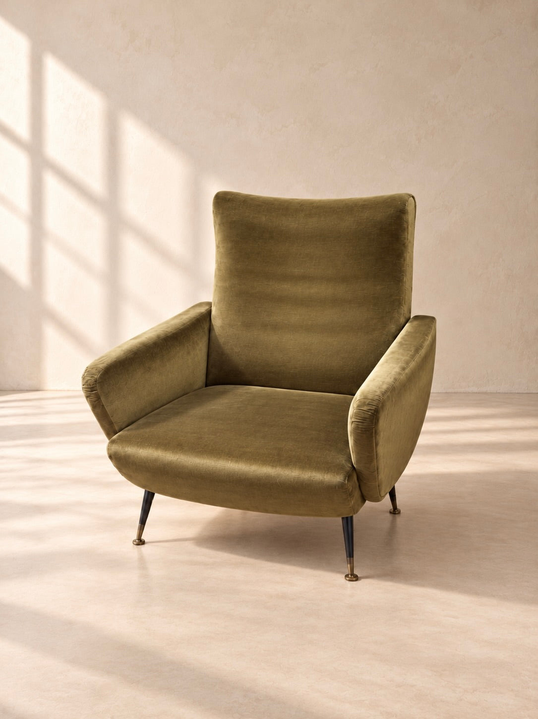 PAIRE DE FAUTEUILS ITALIANIENS RECLINABLES, ANNÉES 50