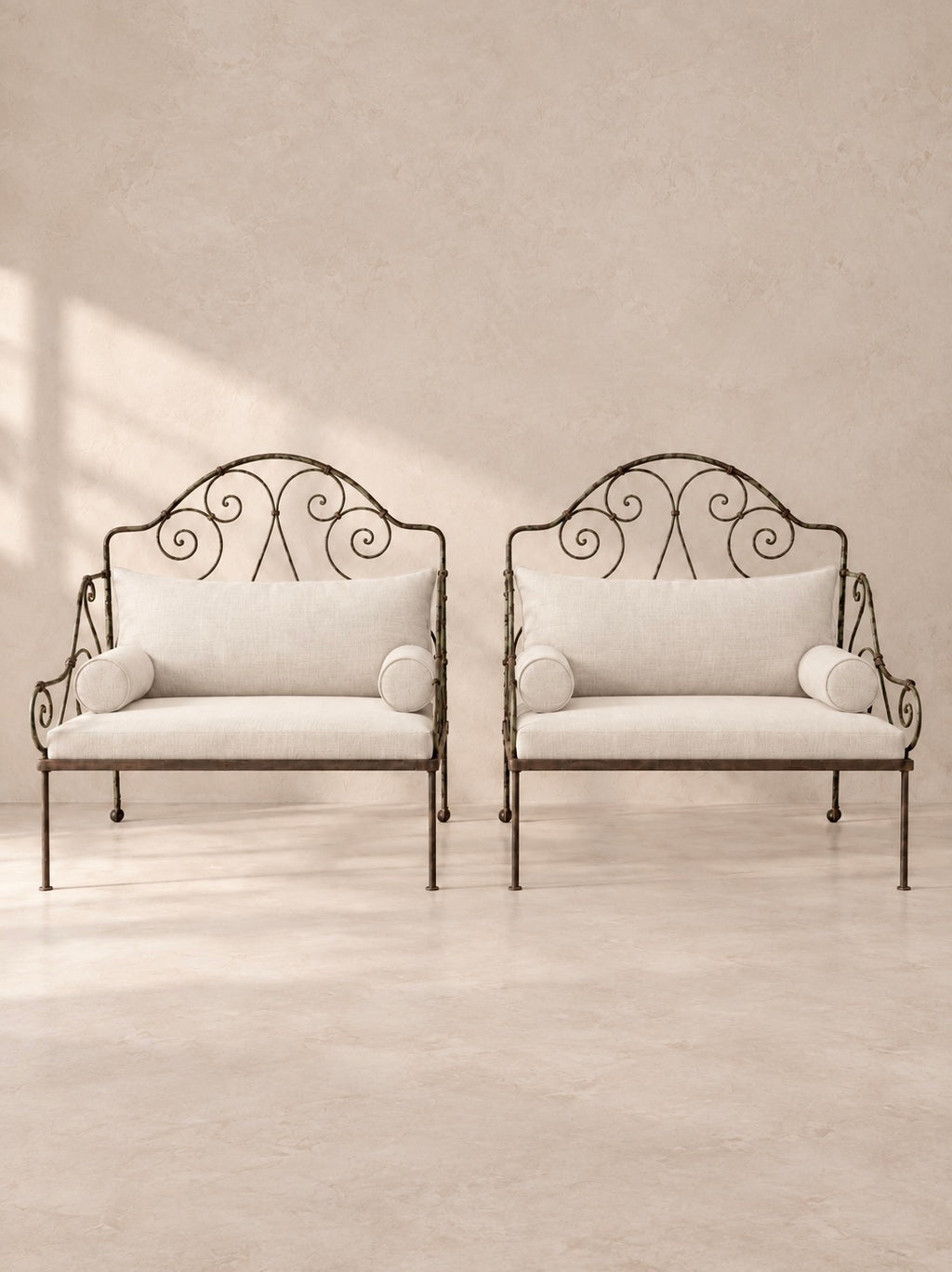 PAIRE DE BANC-JARDIN Pliants FRANÇAIS, C. 1900