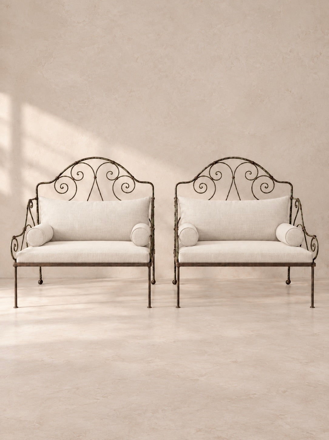 PAIRE DE BANC-JARDIN Pliants FRANÇAIS, C. 1900